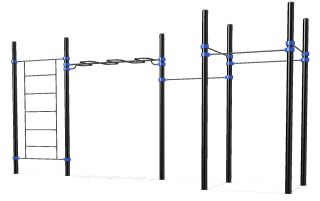 Combi 1 (Monkey bars, wave bar, swedish wall, pull-up) extra image 1