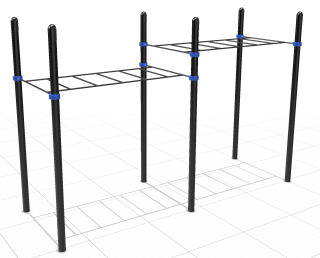 Classic two-level monkey bar Classic two-level monkey bar