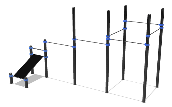 Cascade 6 pull-up bars + bench for abs main image